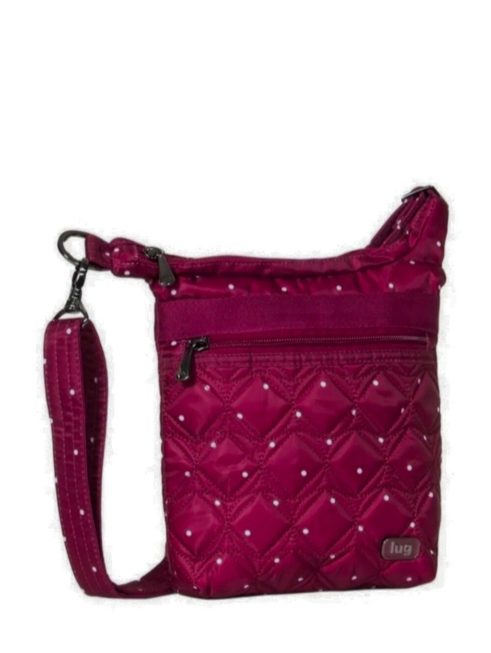 Lug Cranberry Red Polka Dot Skipper Crossbody Purse